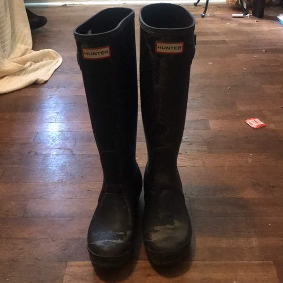 Hunter Shoes - Black hunters rain boots